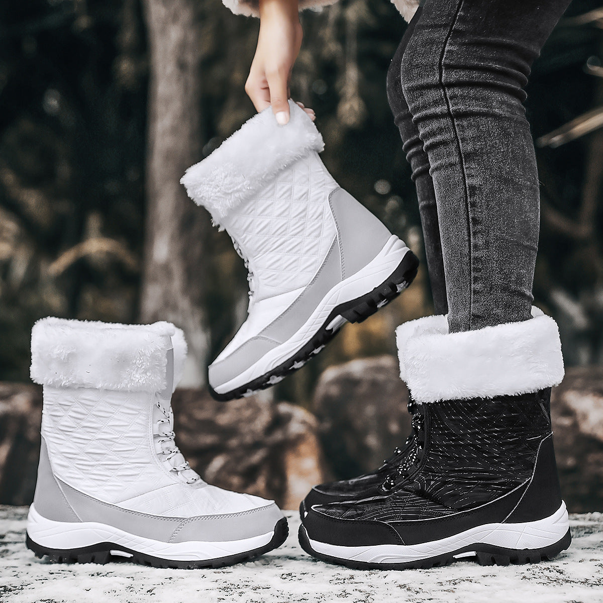 Winterwalks - Winter Barefoot Boots With Warm Fleece