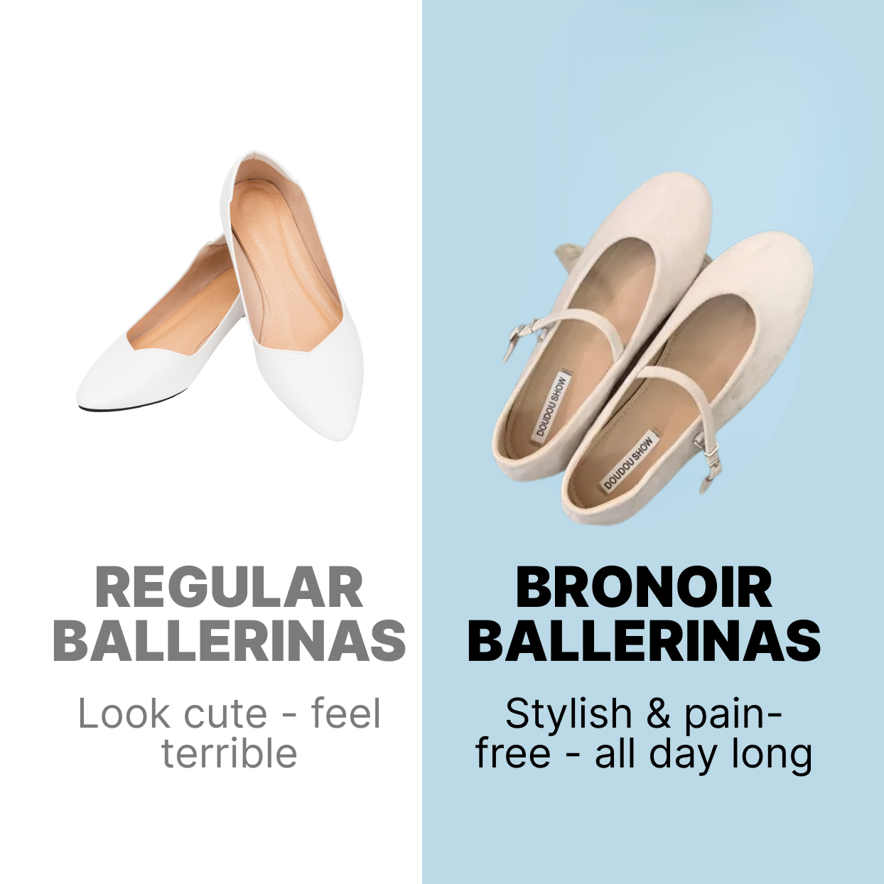 Cora Grace - Elegant & Supportive Ballerinas for Daily Comfort