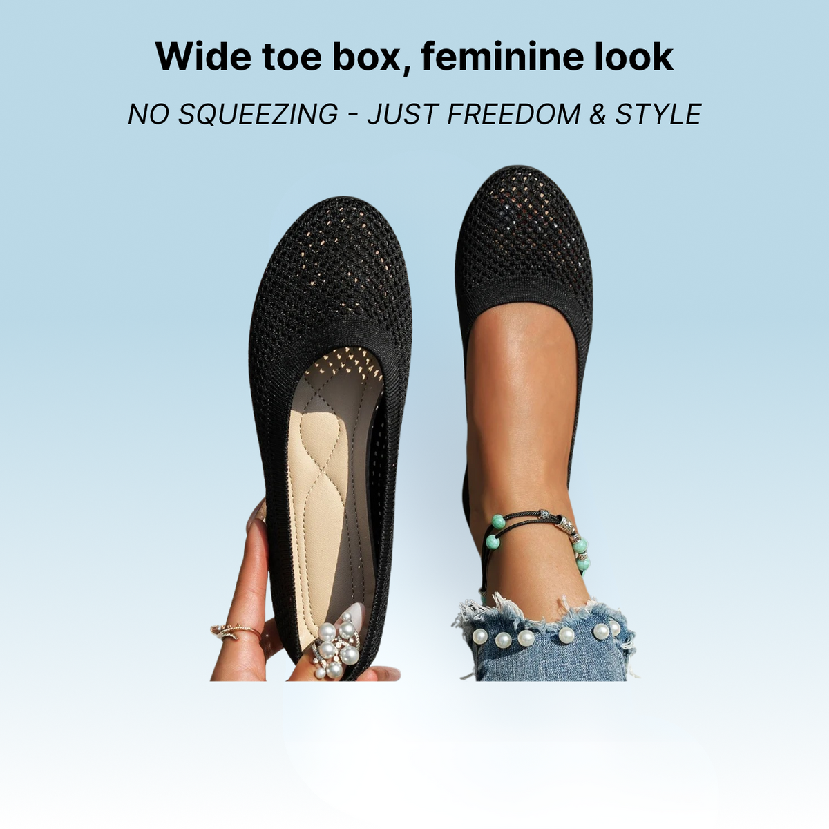 Ella Shine - Elegant & Supportive Ballerinas for Daily Comfort