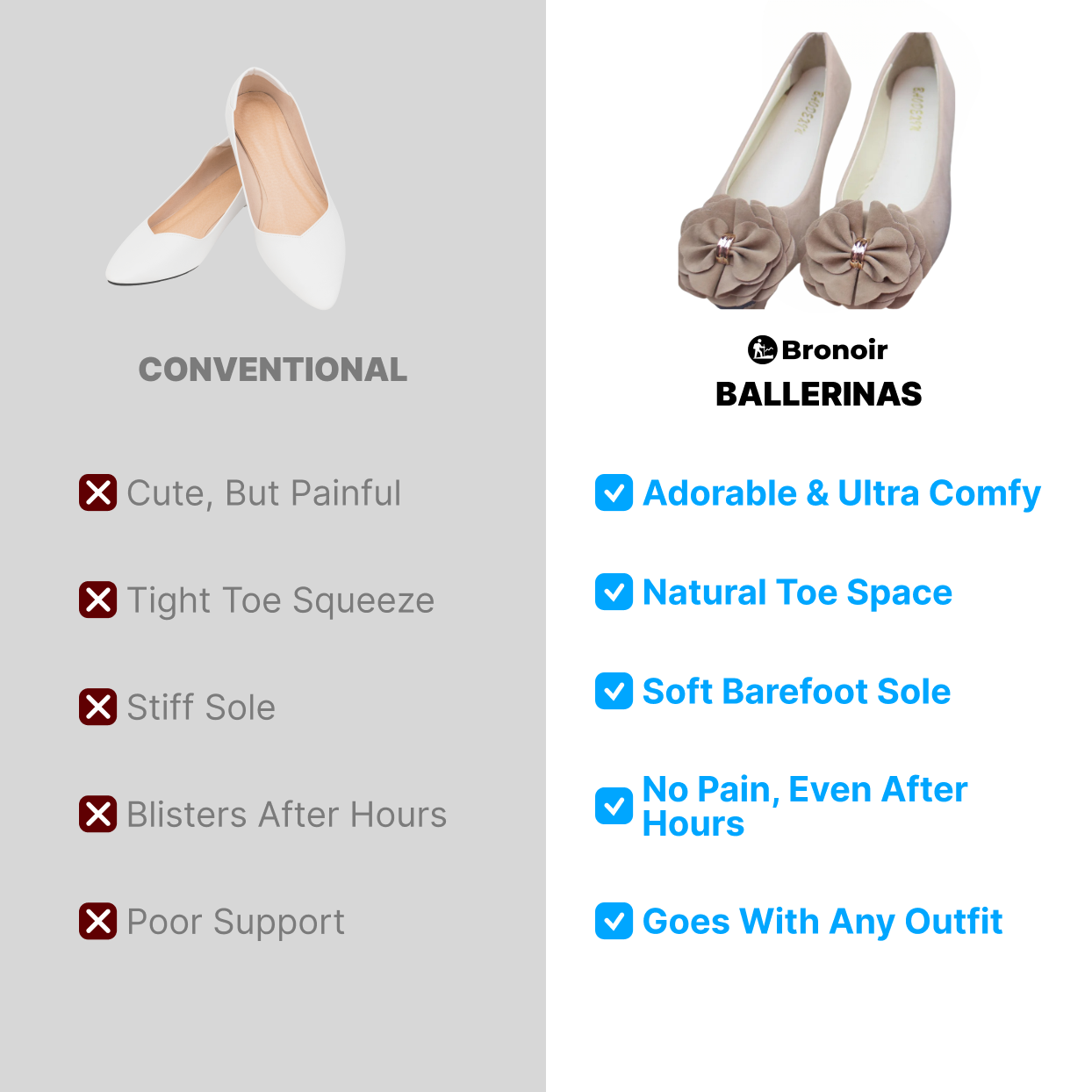 Nola Cozy - Elegant & Supportive Ballerinas for Daily Comfort