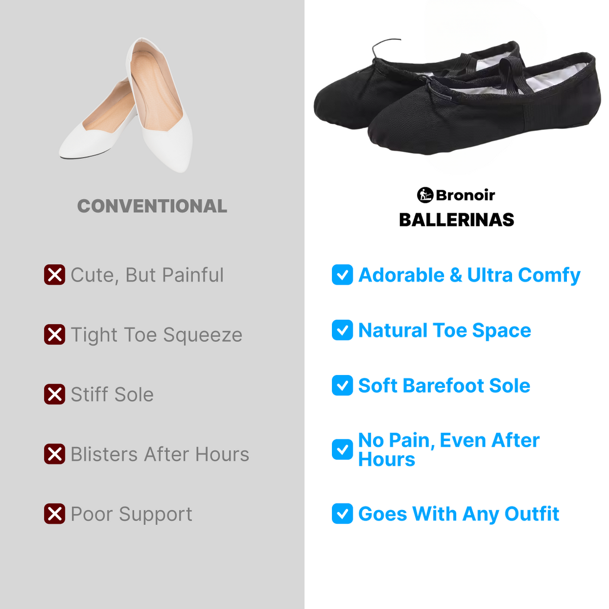Bella Grace - Elegant & Supportive Ballerinas for Daily Comfort