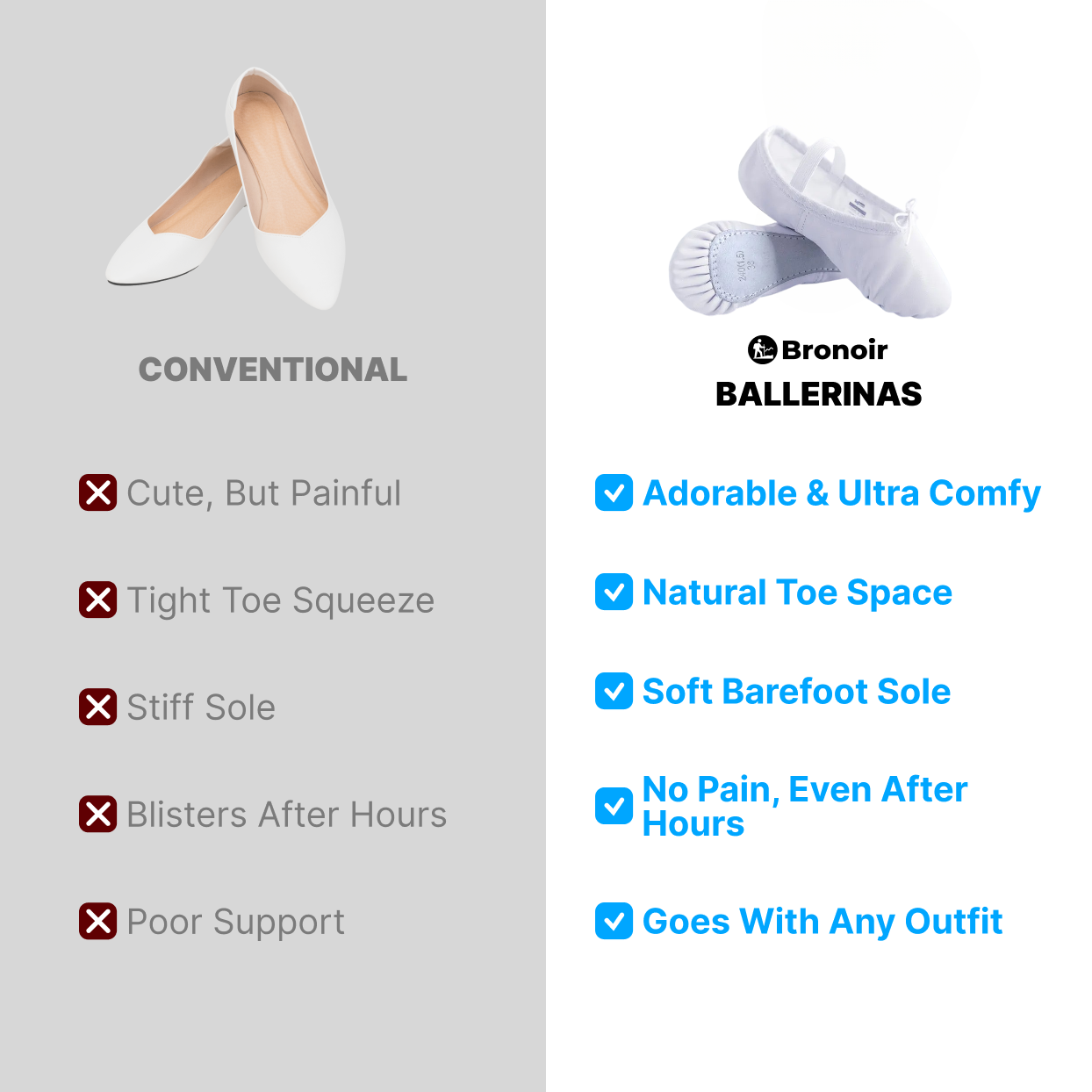 Ines Shine - Elegant & Supportive Ballerinas for Daily Comfort