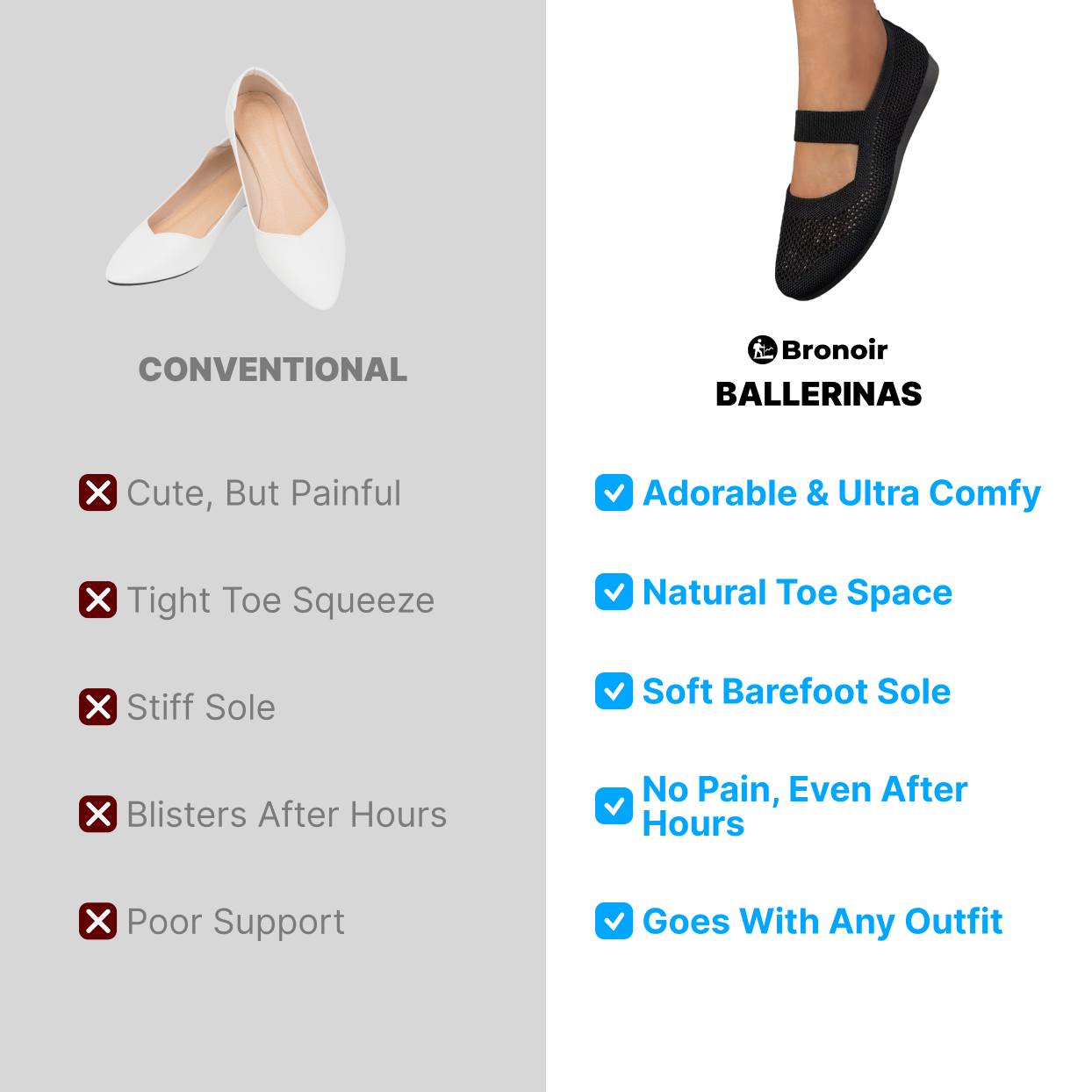 Lift - Elegant & Supportive Ballerinas for Daily Comfort