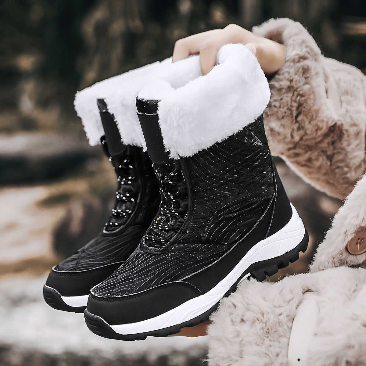 Winterwalks - Winter Barefoot Boots With Warm Fleece